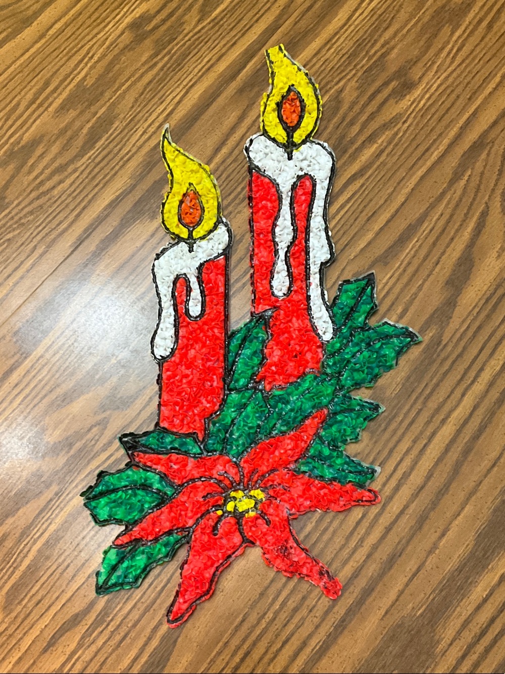 Vintage Candle Christmas Decor, Top Can Top Broken Off